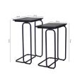Table d'appoint Kick Noah ensemble de 2 - Noir
