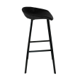 Tabouret de bar Kick Finn- 80cm - Noir