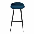 Tabouret de bar Kick Finn - 80cm - Bleu foncé