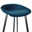 Tabouret de bar Kick Finn - 80cm - Bleu foncé