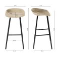 Tabouret de bar Kick Finn - 80cm - Champagne