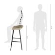 Tabouret de bar Kick Finn - 80cm - Champagne