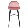 Tabouret de bar Kick JEFF - Velour - Rose