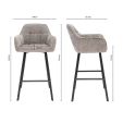 Tabouret de bar Kick Lynn - Gris