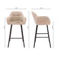 Tabouret de bar Kick Lynn - Champagne