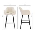 Tabouret de bar Kick Lynn - Crème
