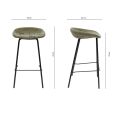 Tabouret de bar Kick Riga - 70cm - Vert