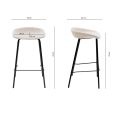 Tabouret de bar Kick Riga - 70cm - Champagne