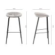 Tabouret de bar Kick Riga - 80cm - Gris