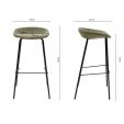 Tabouret de bar Kick Riga - 80cm - Vert