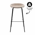 Tabouret de bar Kick Riga - 80cm - Taupe