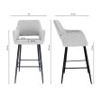 Tabouret de bar Kick Yoni - Gris