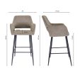 Tabouret de bar Kick Yoni - Taupe