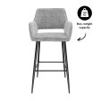 Tabouret de bar Kick Youri - Gris