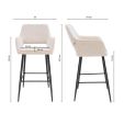 Tabouret de bar Kick Youri - Champagne