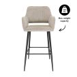 Tabouret de bar Kick Youri - Taupe