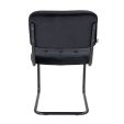 Chaise tubulaire Kick Ivy - Noir