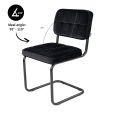 Chaise tubulaire Kick Ivy - Noir