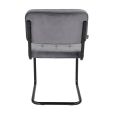 Chaise tubulaire Kick Ivy - Anthracite - Gris foncé