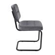 Chaise tubulaire Kick Ivy - Anthracite - Gris foncé