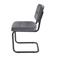 Chaise tubulaire Kick Ivy - Anthracite - Gris foncé