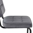 Chaise tubulaire Kick Ivy - Anthracite - Gris foncé