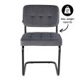 Chaise tubulaire Kick Ivy - Anthracite - Gris foncé