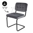 Chaise tubulaire Kick Ivy - Anthracite - Gris foncé