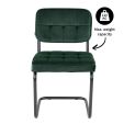 Chaise tubulaire Kick Ivy - Vert foncé
