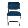 Chaise tubulaire Kick Ivy - Bleu foncé