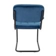 Chaise tubulaire Kick Ivy - Bleu foncé