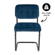 Chaise tubulaire Kick Ivy - Bleu foncé