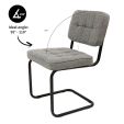 Chaise tubulaire Kick Yves - Gris