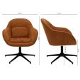 Fauteuil tournant Kick Lux - Terre