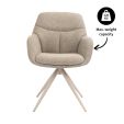 Chaise tournante Kick Abel - Taupe