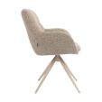Chaise tournante Kick Abel - Taupe