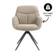 Chaise tournante Kick Abel - Taupe