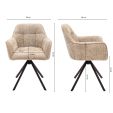 Chaise tournante Kick Luc - Champagne