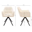 Chaise tournante Kick Luc - Crème