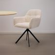 Chaise tournante Kick Luc - Crème