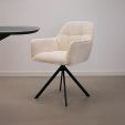 Chaise tournante Kick Luc - Crème
