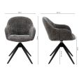 Chaise tournante Kick Matt - Gris foncé
