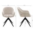 Chaise tournante Kick Matt - Champagne
