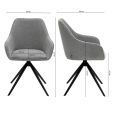 Chaise tournante Kick Mex - Gris foncé