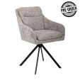 Chaise tournante Kick Milan - Gris