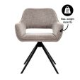 Chaise tournante Kick Miyo - Taupe