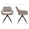 Chaise tournante Kick Miyo - Taupe
