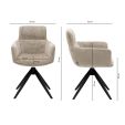Chaise tournante Kick Niek - Beige