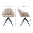 Chaise tournante Noel - Taupe