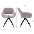 Chaise tournante Kick Nori - Gris